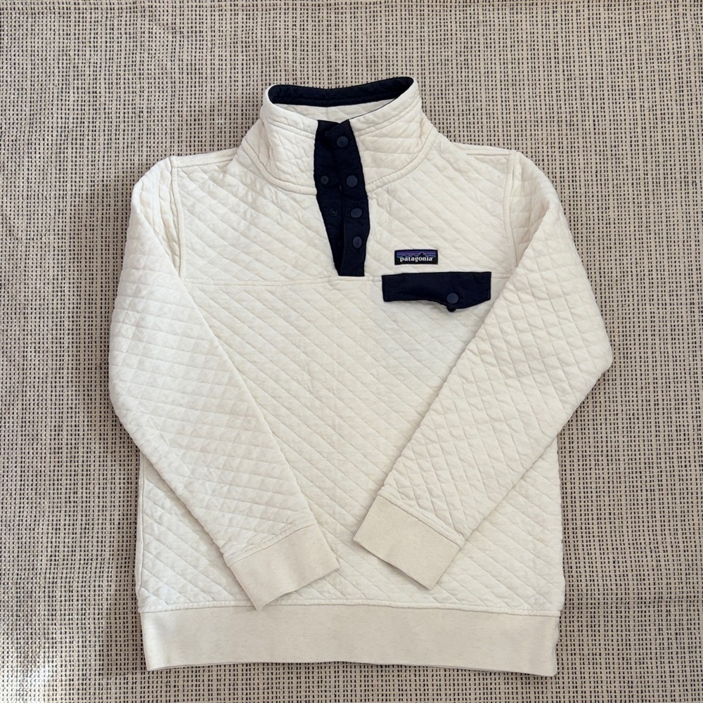 Patagonia Cream Quilted Pullover
